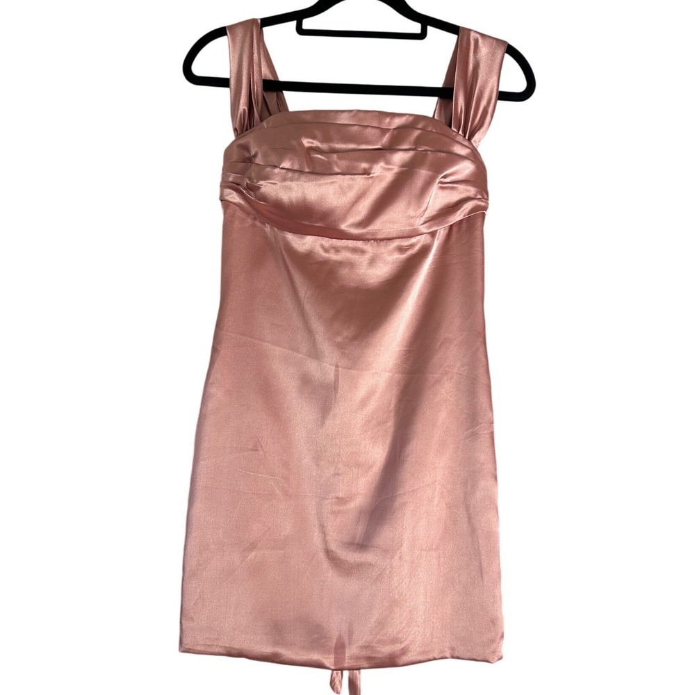 Blush Satin Mini Dress‎ Size 4 – Corset Back Ruched Bust Formal Party Dress NWT